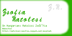 zsofia matolcsi business card